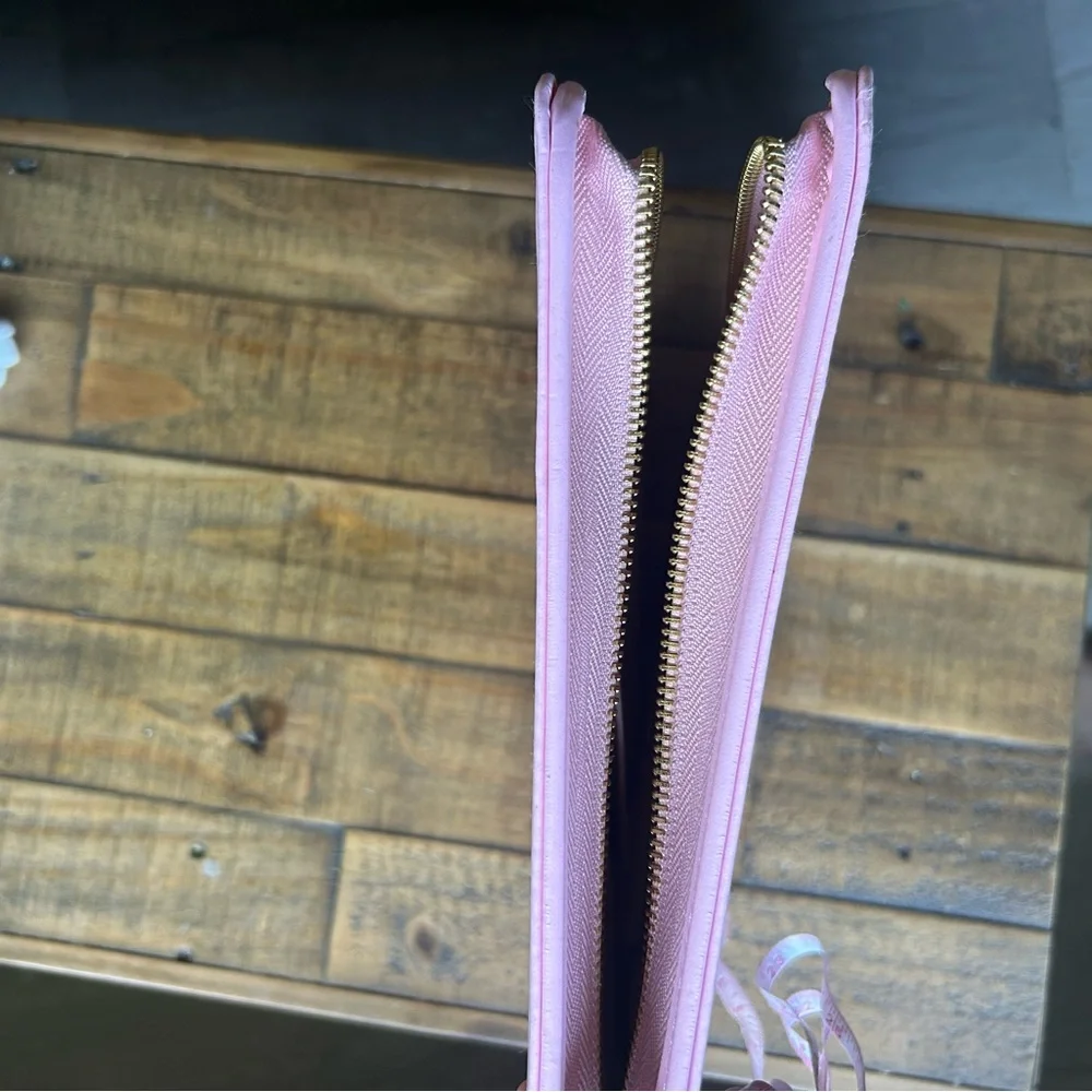 Ban.do Large Pink Planner with Blue Text With Zip Closure